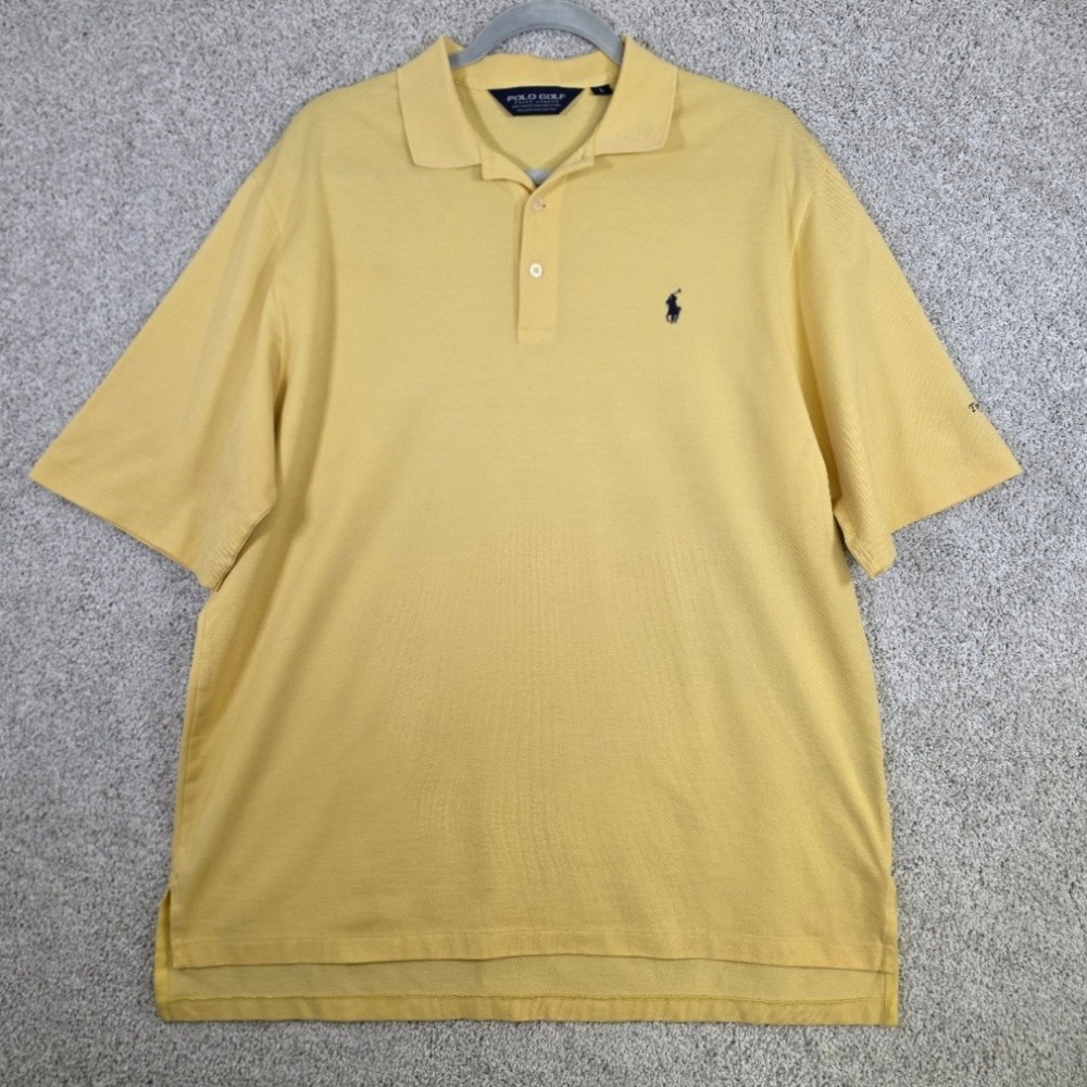 Polo Ralph Lauren Yellow Golf Polo Shirt Mens L - Picture 2 of 7